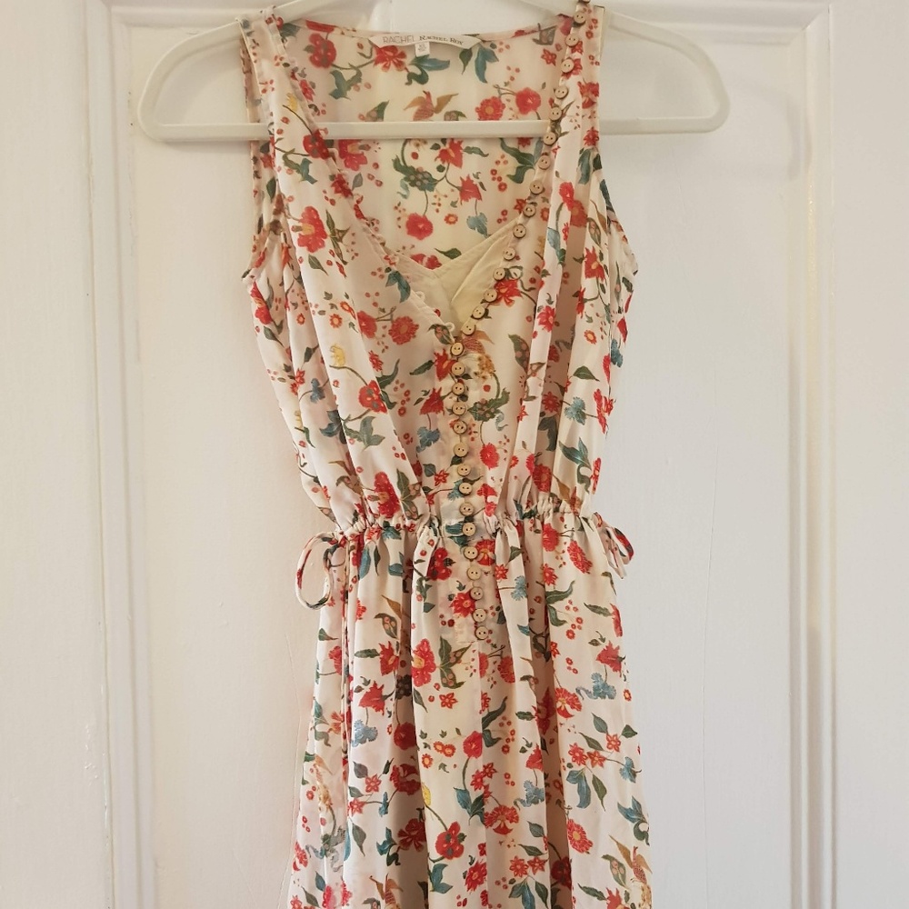 ‼️FINAL SALE‼️Rachel Roy red floral sheer dress